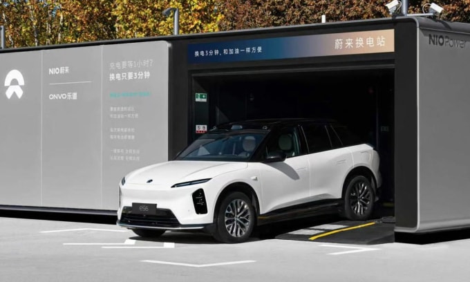 Một trạm đổi pin xe điện của Nio ở Trung Quốc. Ảnh: Nio