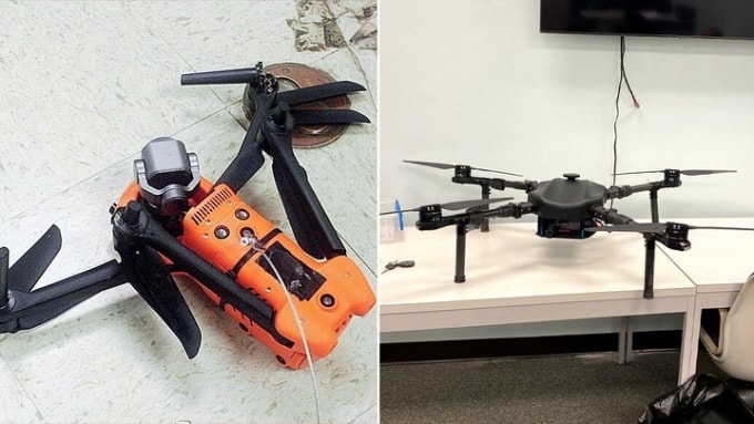 Nhà tù Lee CI thu giữ ít nhất 12 chiếc drone trong năm 2022. Ảnh: SCDC