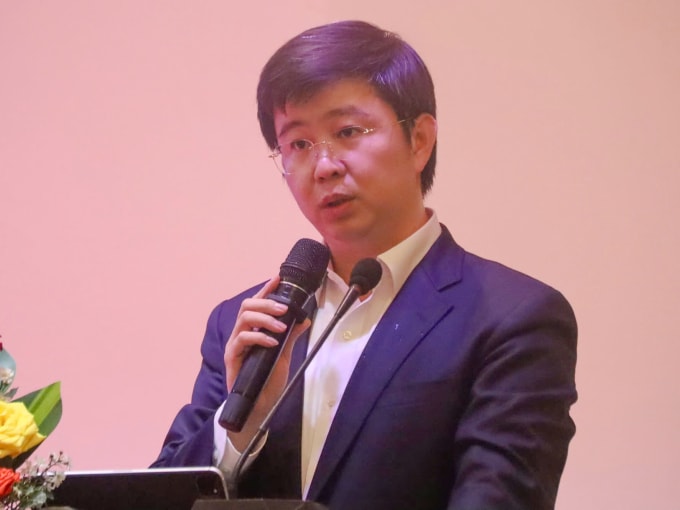 Ông Bùi Hoàng Phương, Thứ trưởng Khoa học và Công nghệ phát biểu tại hội nghị. Ảnh: Trần Hóa