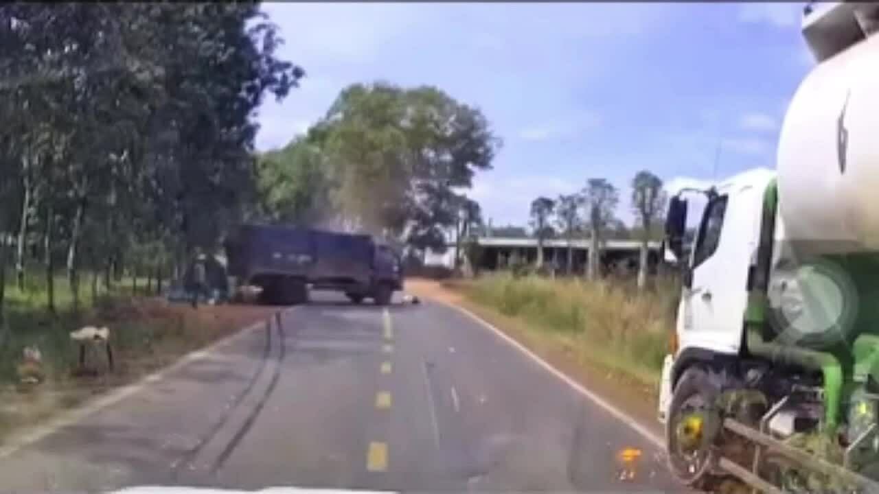 Xe tải cán qua nạn nhân 2 lần