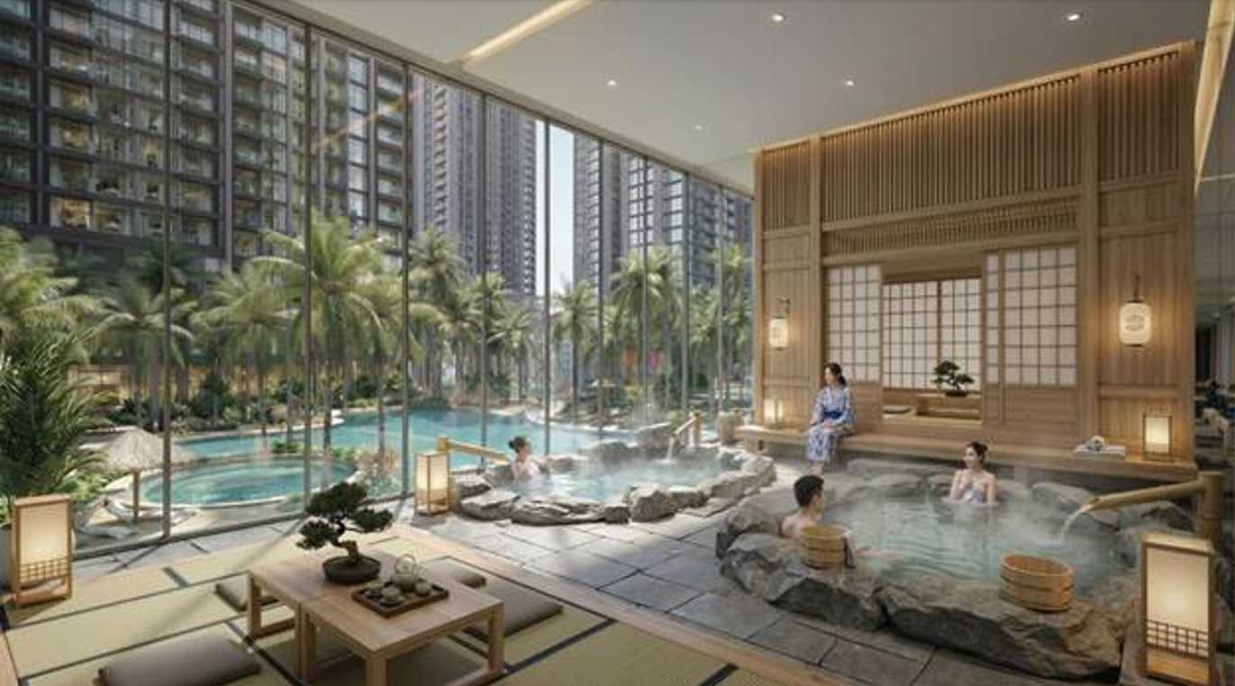 Nguồn khoáng nóng tự nhiên cùng gió sông mát lành và vi khí hậu đặc hữu bên sông Hồng của Alumi là lợi thế gần như không thể tái lập ở bất cứ vị trí nào khác.