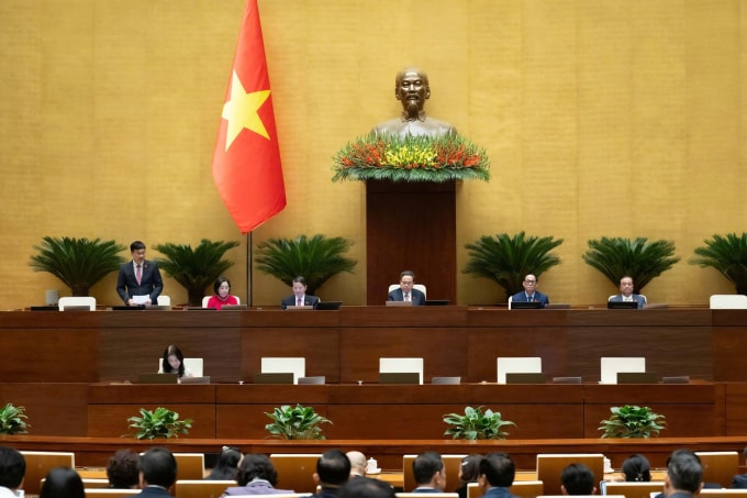 Phiên họp Quốc hội sáng 11/12. Ảnh: Media Quốc hội