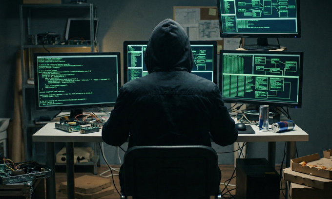 Minh họa tin tặc hoạt động trong dịp lễ hội cuối năm. Ảnh: Google Gemini