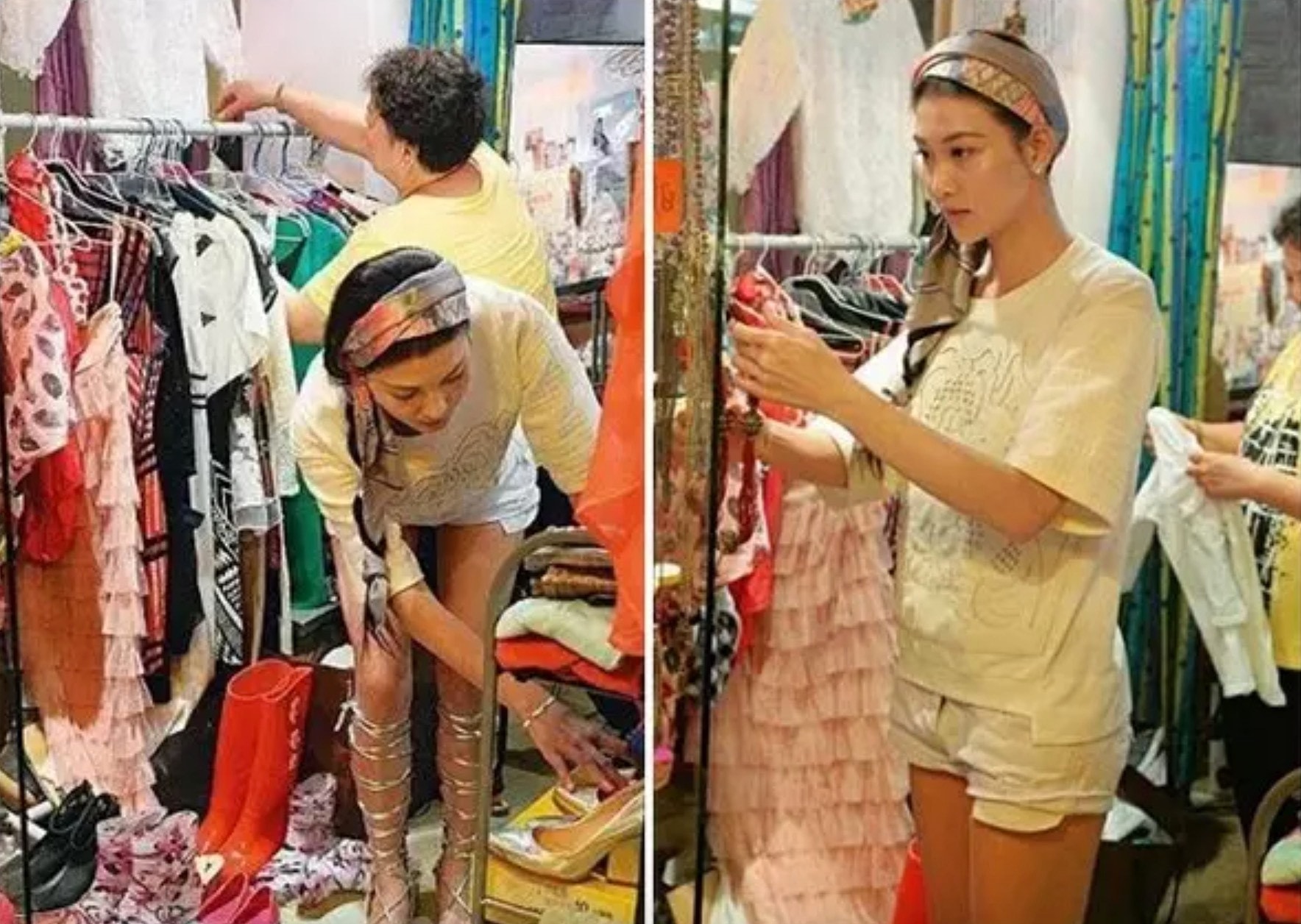 Mỹ nhân đình đám từng đi bán quần áo lề đường.