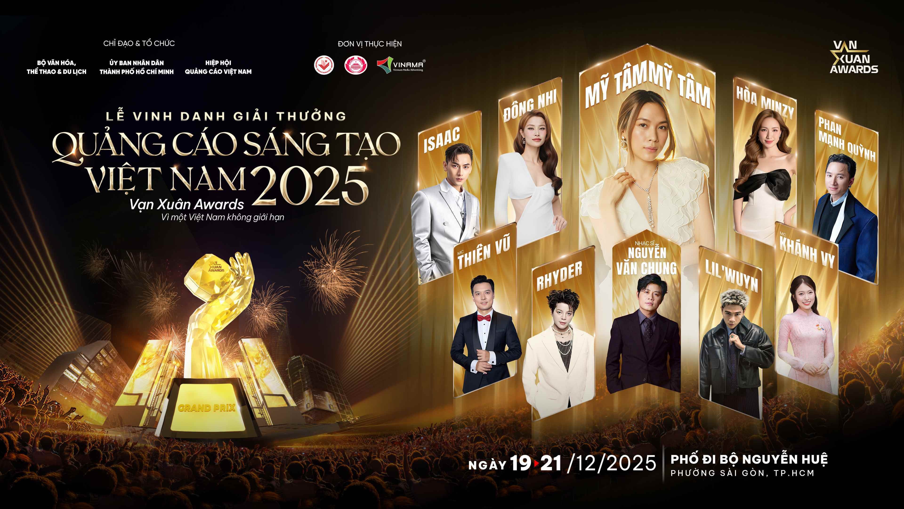 Dàn line-up V-pop xác nhận biểu diễn tại Concert Gala Night Vạn Xuân Awards 2025