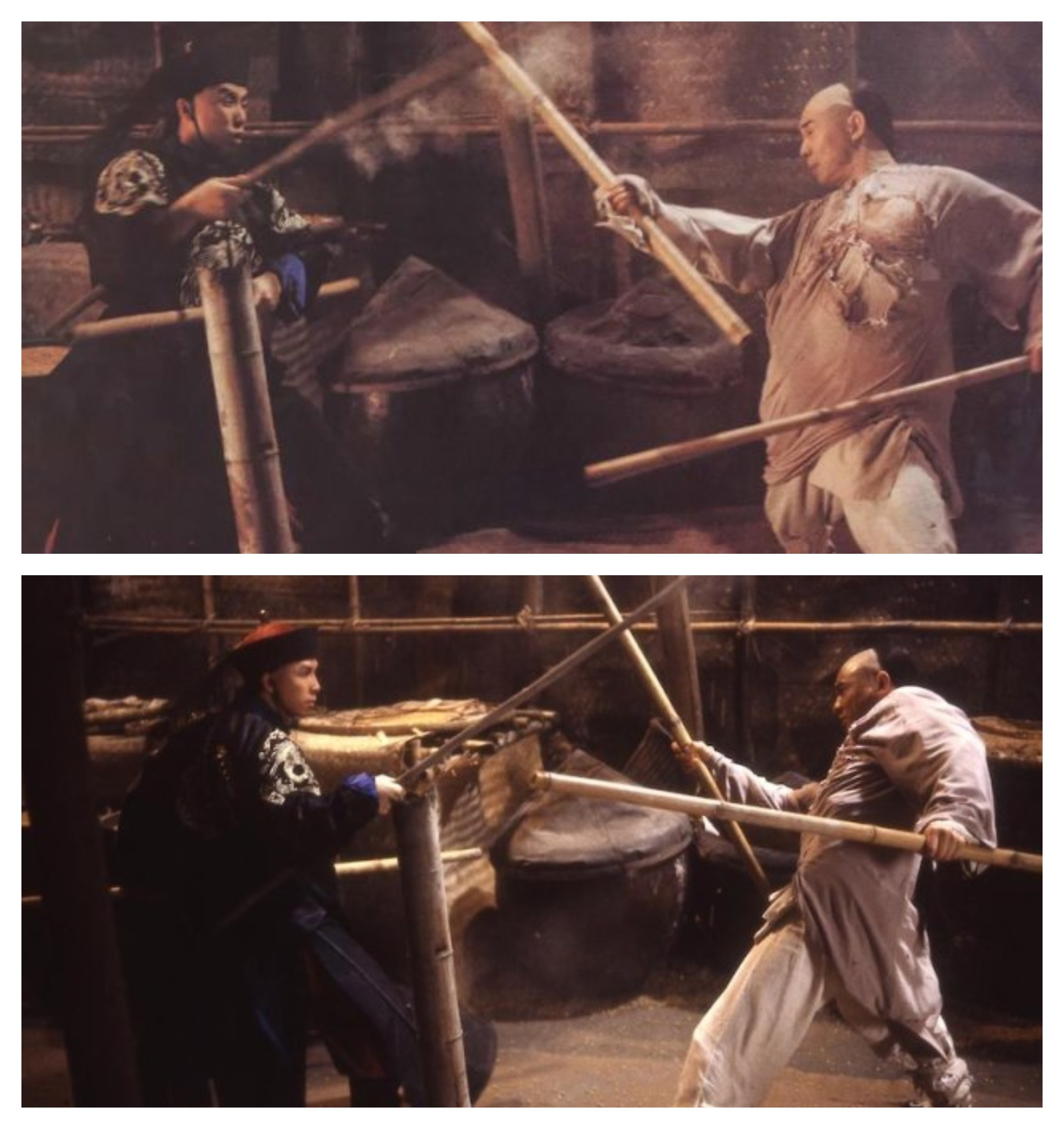 Cảnh giao đấu giữa Chân Tử Đan và Lý Liên Kiệt trong phim “Hoàng Phi Hồng: Nam Nhi Đương Tự Cường