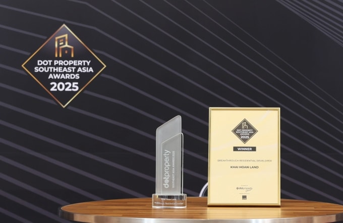Doanh nghiệp được vinh danh Nhà phát triển Bất động sản đột phá Đông Nam Á 2025. Ảnh: Khải Hoàn Land
