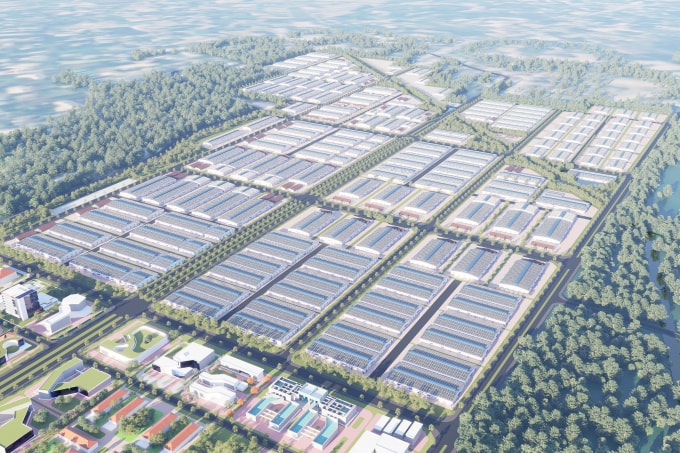 Phối cảnh khu công nghiệp Hiệp Thạnh. Ảnh: Ban Quản lý khu kinh tế tỉnh