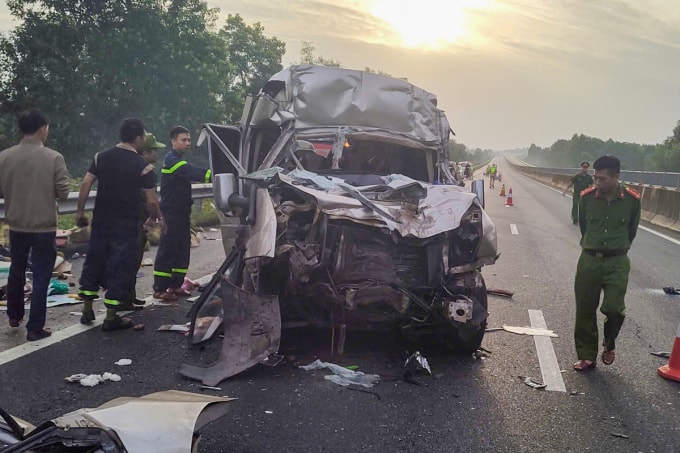 Hiện trường vụ tai nạn. Ảnh: Thành Phước