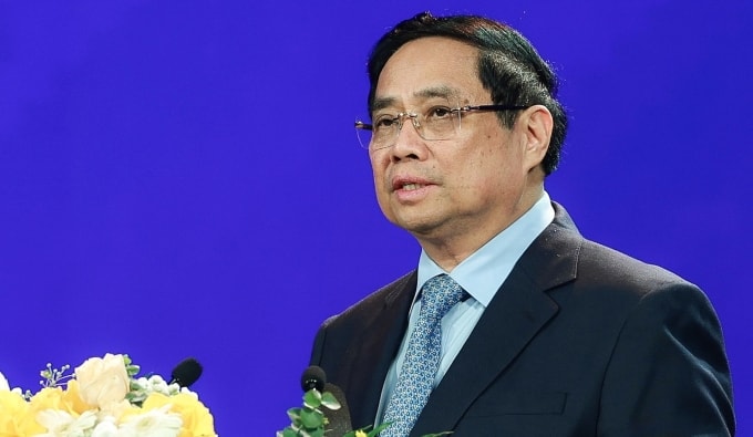 Thủ tướng Phạm Minh Chính phát biểu tối 12/12. Ảnh: Nhật Bắc