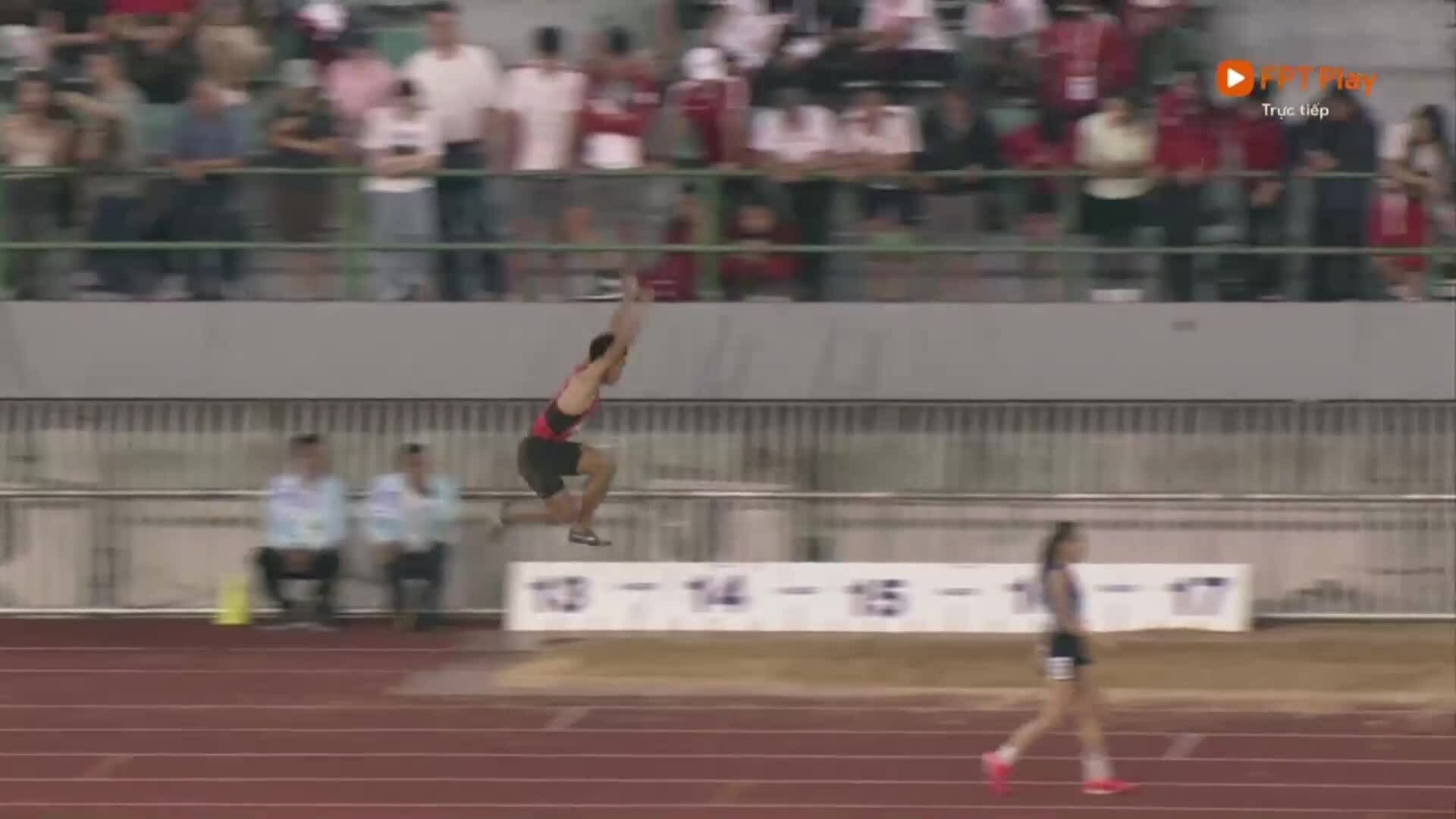 Điền kinh: Hồ Trọng Mạnh Hùng đoạt HC vàng nhảy 3 bước