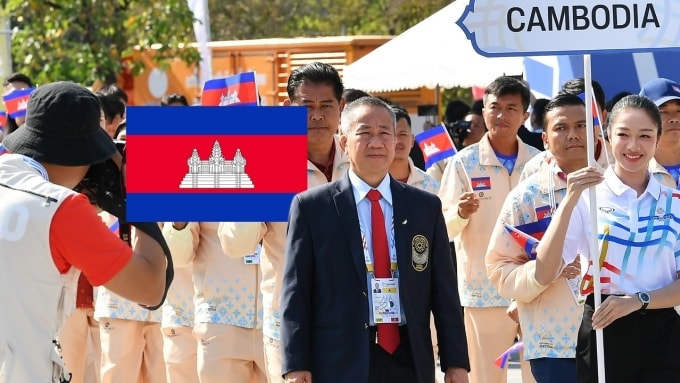 Chủ tịch Ủy ban Olympic Campuchia (CNOC) Vath Chamroen chê bai công tác SEA Games tổ chức của Thái Lan. Ảnh: Thairath