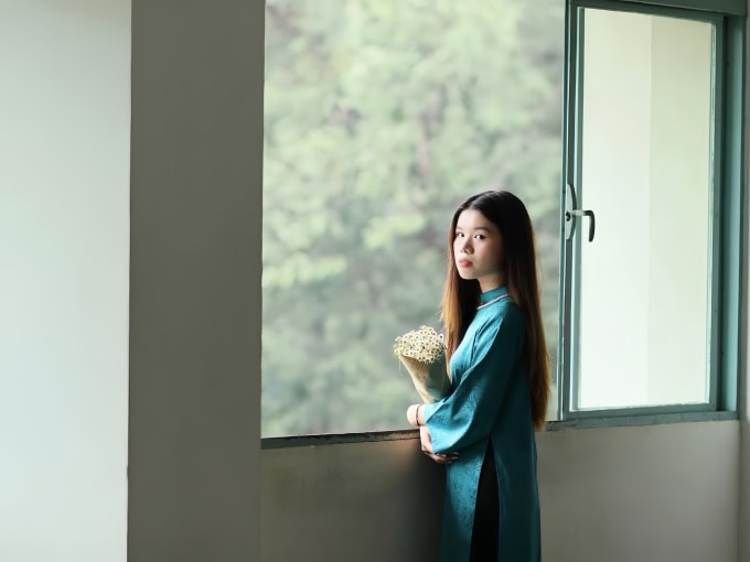 Phan Thị Yến Nhi 22 tuổi, sinh viên khóa 21 ngành Thiết kế Thời trang. Ảnh: Nhân vật cung cấp