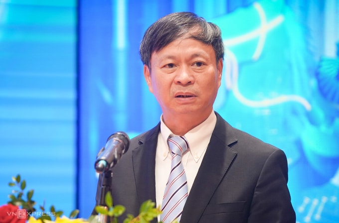 Thứ trưởng Khoa học và Công nghệ Hoàng Minh phát biểu tại Diễn đàn chính sách quốc gia, hợp tác quốc tế về đầu tư cho khởi nghiệp sáng tạo. Ảnh: