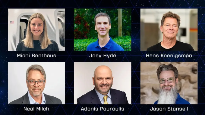 6 hành khách trên chuyến bay NS-37 diễn ra ngày 18/12. Ảnh: Blue Origin