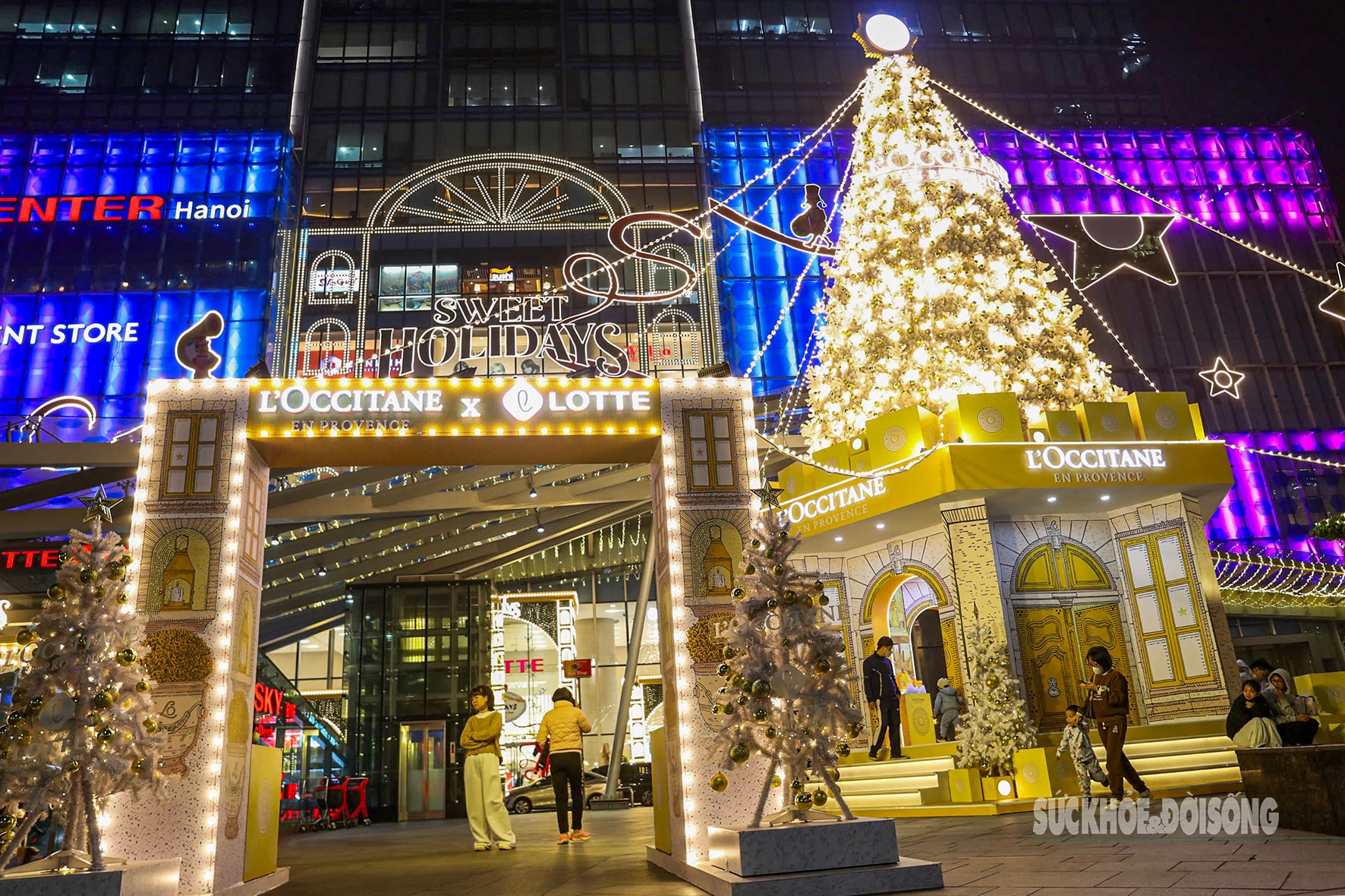 Hà Nội lung linh với hàng loạt cây thông Noel khổng lồ- Ảnh 4.