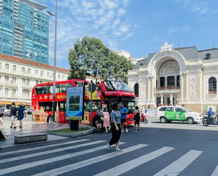 TPHCM yêu cầu xe buýt du lịch 2 tầng chấp hành biển báo nghiêm túc - Ảnh 1.