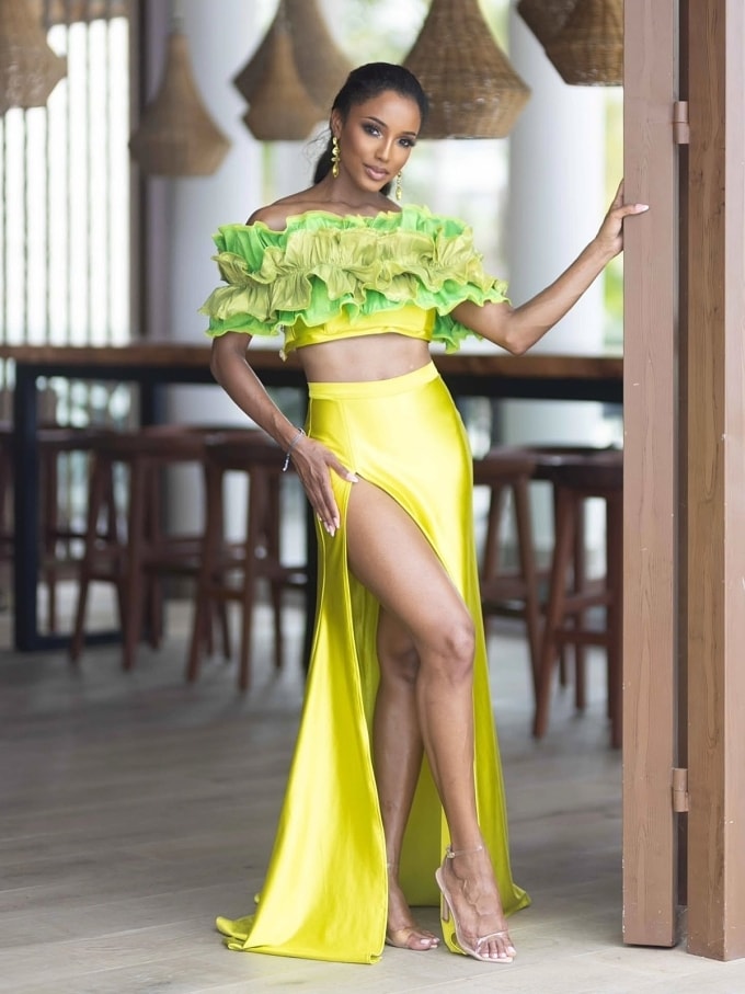 Miss Universe Jamaica trong sự kiện tại Thái Lan. Ảnh: MU