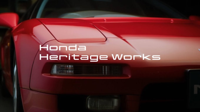 Mẫu NSX trong thế hệ đầu tiên trong ảnh quảng cáo chương trình Honda Heritage Works. Ảnh: Honda