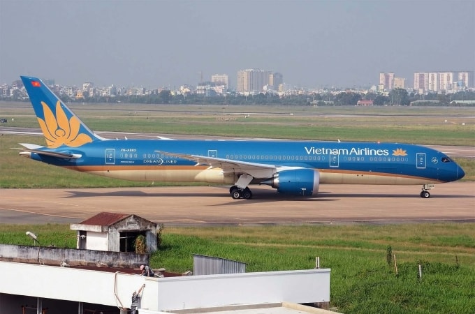 Máy bay được sử dụng bay kỹ thuật ở Long Thành chiều nay. Ảnh: Duy Huynh