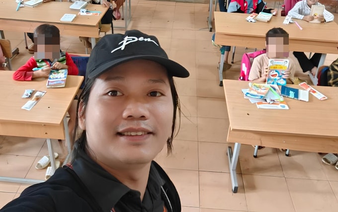 Ông Hoàng Hoa Trung, nhà sáng lập của dự án Nuôi em. Ảnh: Facebook nhân vật