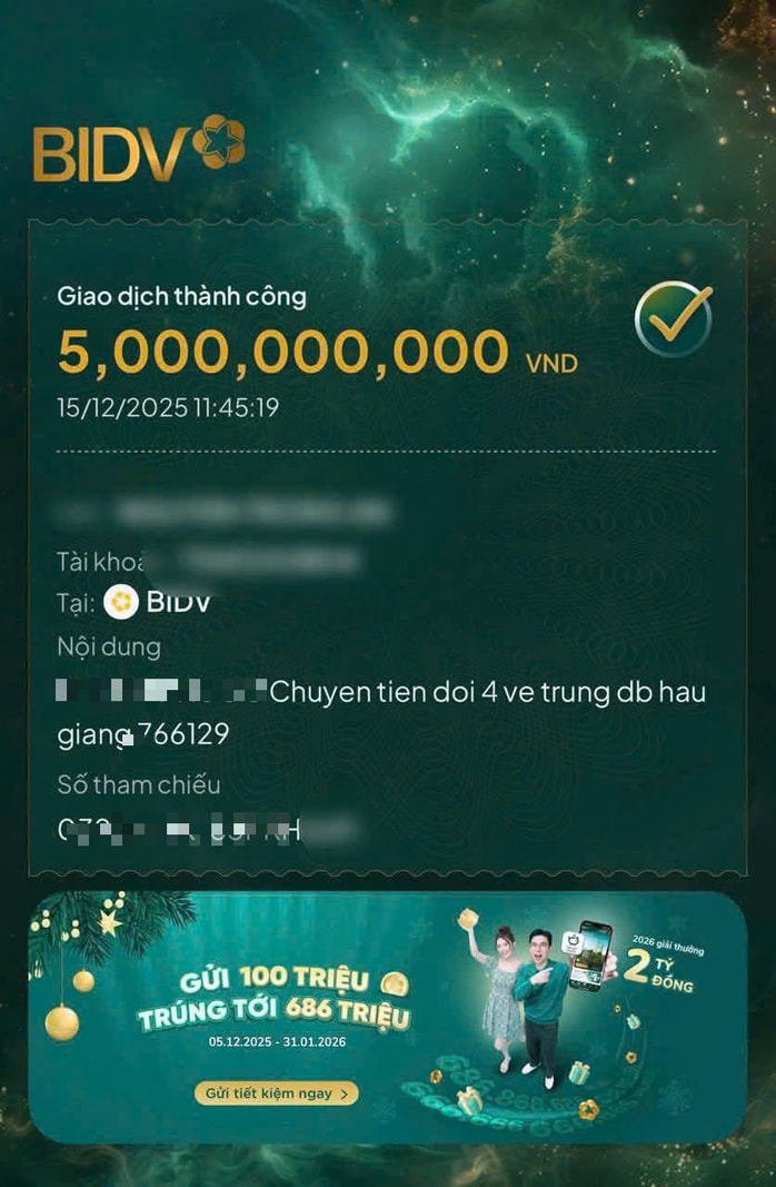 Xổ số miền Nam: Thêm người trúng độc đắc tại Vĩnh Long Tối 15 - 12 - Ảnh 1. Xổ số miền Nam: Thêm người trúng độc đắc tại Vĩnh Long Tối 15 - 12 - Ảnh 1.