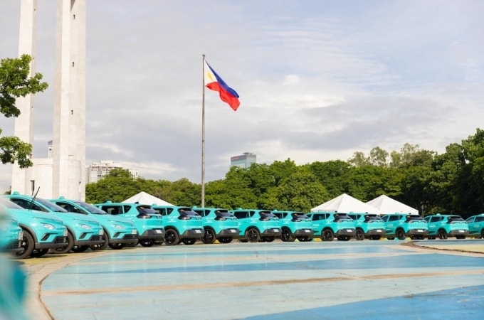 Dàn taxi điện Green GSM tại Phillipines. Ảnh: Green GSM