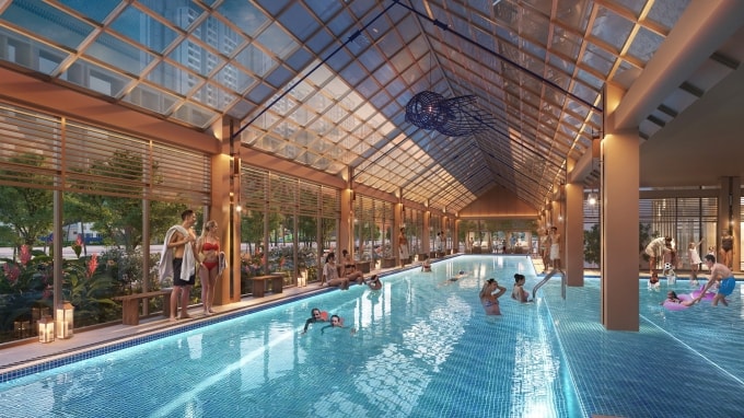 Tiện ích bể bơi tiêu chuẩn cao cấp tại dự án. Ảnh: Sun Property