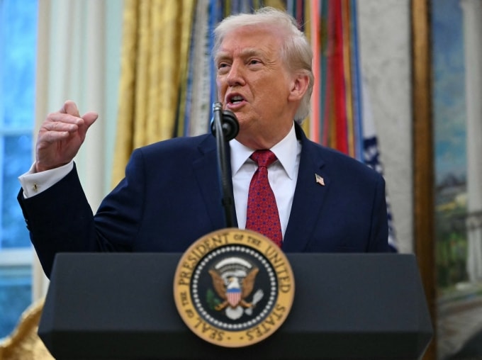 Ông Trump phát biểu tại Phòng Bầu dục ngày 15/12. Ảnh: AFP