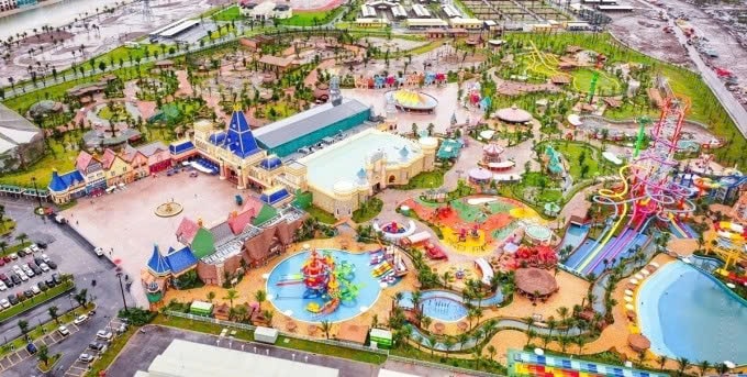 Tổ hợp công viên giải trí tại VinWonders Vũ Yên. Ảnh:Đ.H