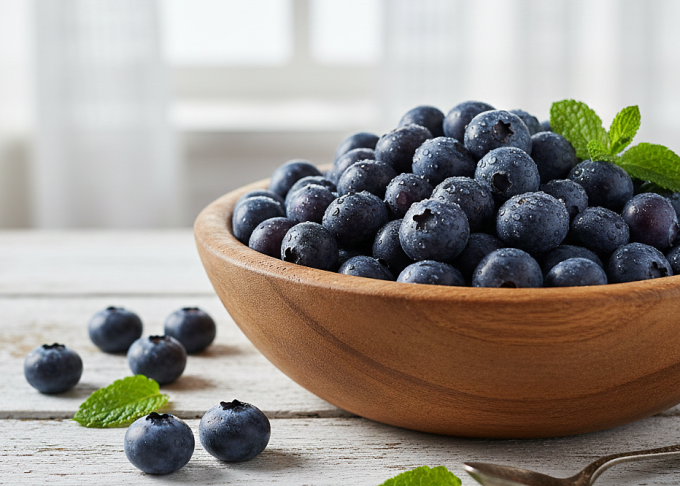 Việt quất giàu chất xơ và chất chống oxy hóa. Ảnh: AI