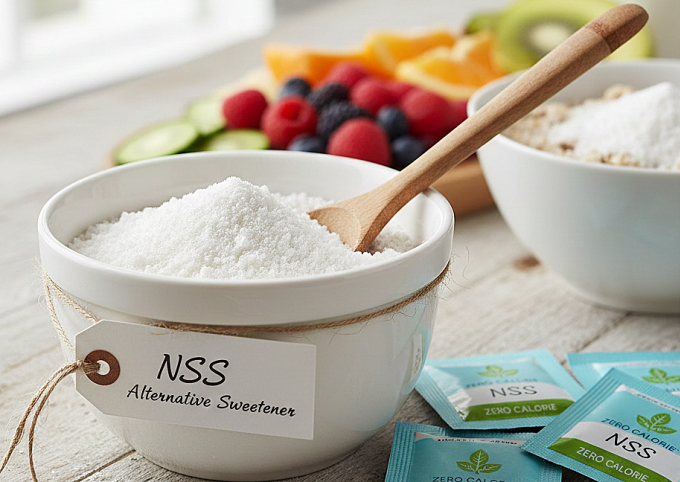 Dùng chất tạo ngọt thay thế không có tác dụng giảm cân lâu dài. Ảnh minh họa được tạo bởi AI