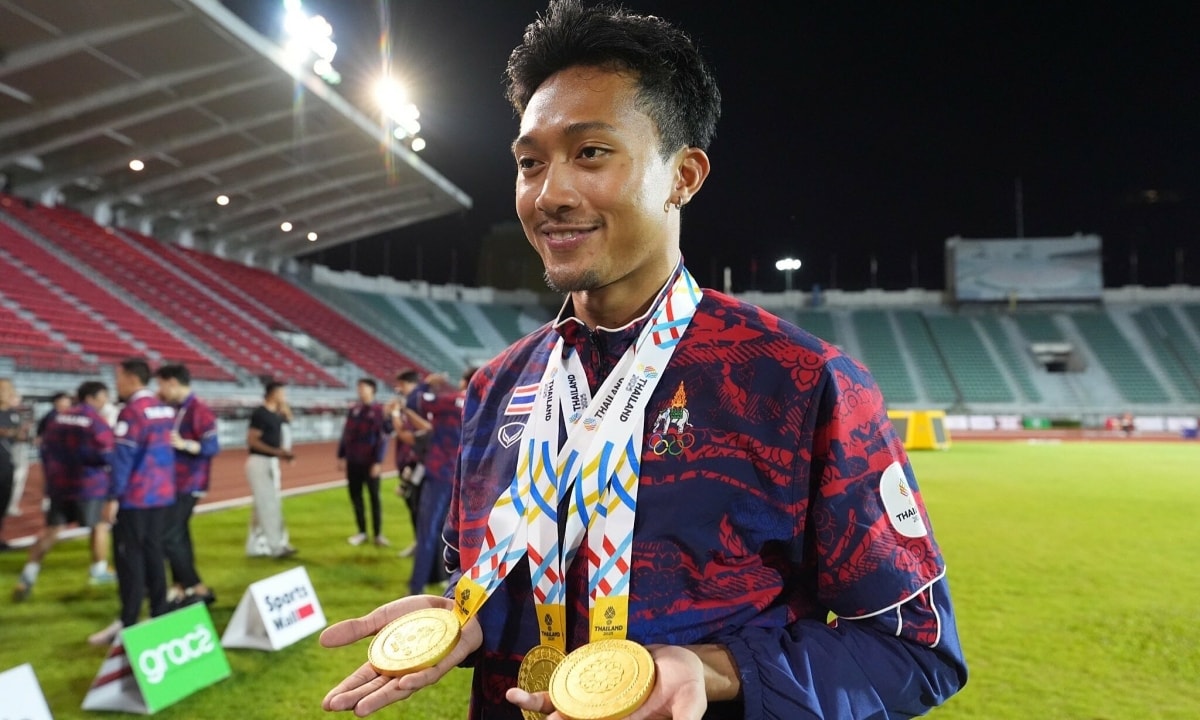 Puripol phá kỷ lục ba nội dung điền kinh ở SEA Games 33
