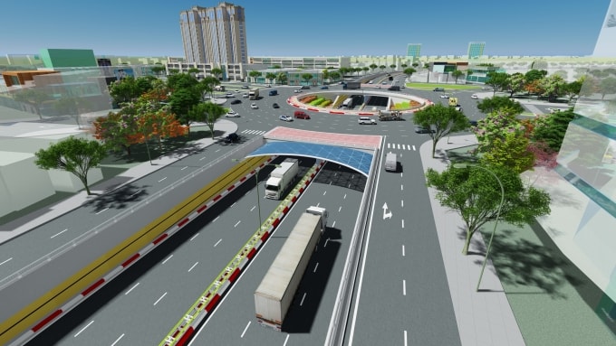 Phối cảnh nút giao Bùi Viện - Lê Hồng Phong.