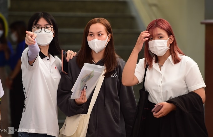 Tân sinh viên nhập học tại một trường đại học ở TP HCM, năm 2022. Ảnh: Thanh Tùng