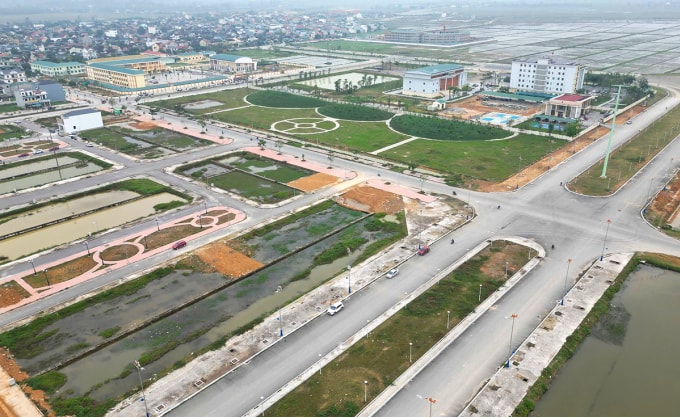 Đất đấu giá thuộc vùng quy hoạch Đồng Màu, xã Đô Lương. Ảnh: Hùng Lê