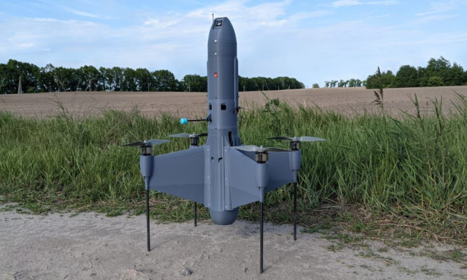 Một mẫu drone đánh chặn của Ukraine trong ảnh đăng hồi tháng 8. Ảnh: Militarnyi