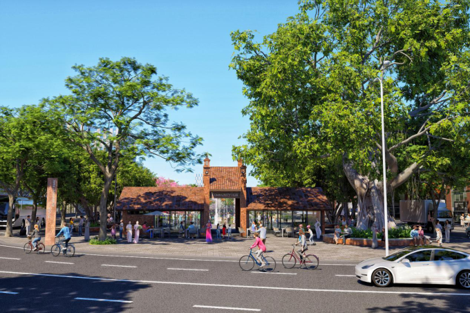 Phối cảnh thiết kế công trình mang dấu ấn văn hóa tại công viên. Ảnh: Sun Group