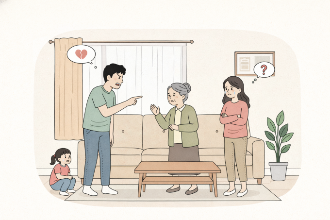 Gia đình tôi xáo trộn mỗi khi mẹ chồng xuống nhà chơi