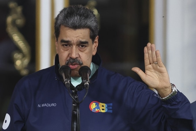 Tổng thống Venezuela Nicolas Maduro phát biểu tại Caracas ngày 21/11. Ảnh: AFP