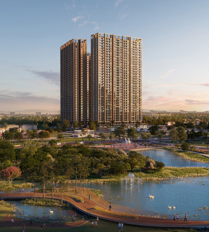 The Parkland sở hữu công viên trung tâm quy mô 3,6 ha. Ảnh: MIK Group