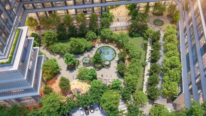 Sun Group dành riêng hơn 11.000 m2 để tạo không gian xanh cho cư dân. Ảnh: Sun Property