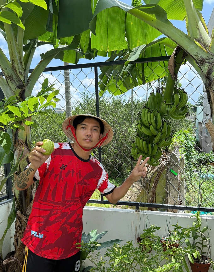Thú vui làm vườn của Phạm Trường. Ảnh: Nhân vật cung cấp