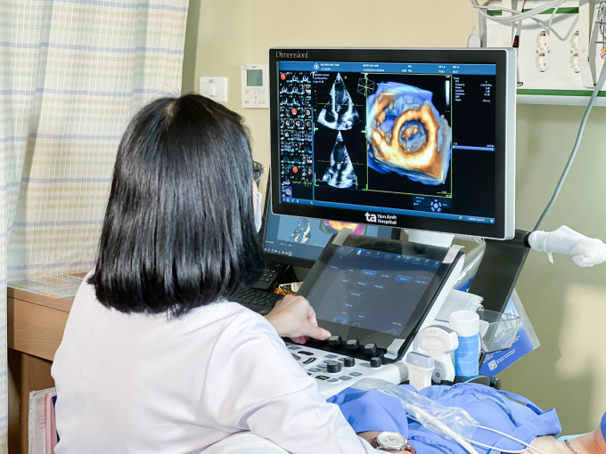 Siêu âm tim giúp tầm soát, phát hiện sớm suy tim và các bệnh lý tim mạch. Ảnh minh họa: Bệnh viện Đa khoa Tâm Anh