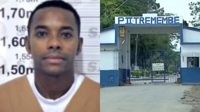 Hình ảnh chụp Robinho trong nhà tù Tremembe.