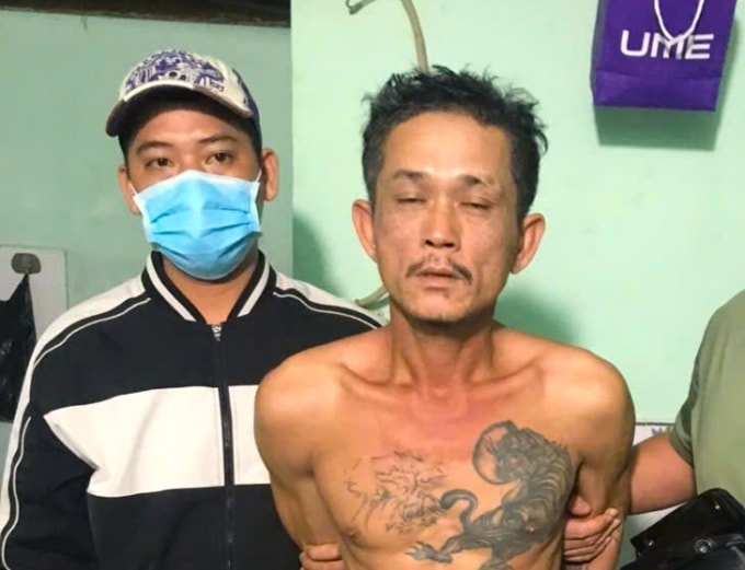 Nguyễn Văn Thù thời điểm bị bắt giữ. Ảnh: Công an An Giang