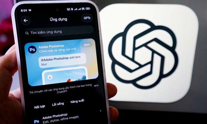 Giao diện cửa hàng ứng dụng trên ChatGPT. Ảnh: Bảo Lâm