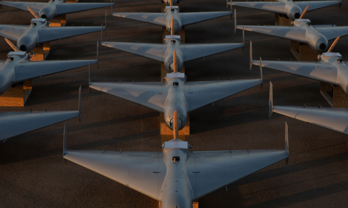 UAV LUCAS tại căn cứ Mỹ thuộc khu vực phụ trách của CENTCOM hôm 23/11. Ảnh: BQP Mỹ