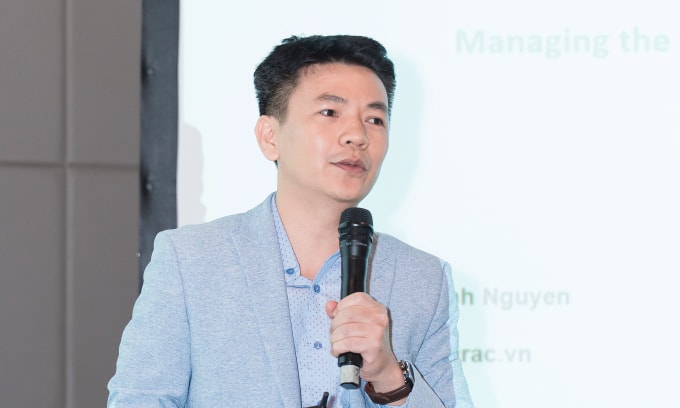 Ông Nguyễn Trọng Minh, Nhà sáng lập kiêm CEO Grac tại một sự kiện ở TP HCM chiều 17/12. Ảnh: CFA