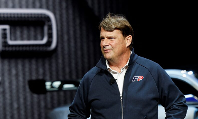 Jim Farley, CEO Ford, tại Triển lãm ôtô quốc tế Bắc Mỹ, Detroit, Michigan, Mỹ, ngày 13/9/2023. Ảnh: Reuters